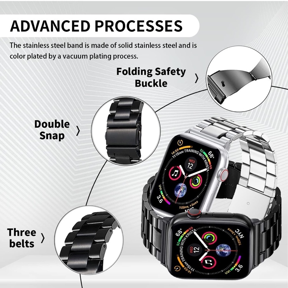Comp Apple Watch Band Case 10 9 8 7 6 5 4 3 2 1 SE 49mm 45mm 46mm 44mm 42mm 38mm - Picture 3 of 9